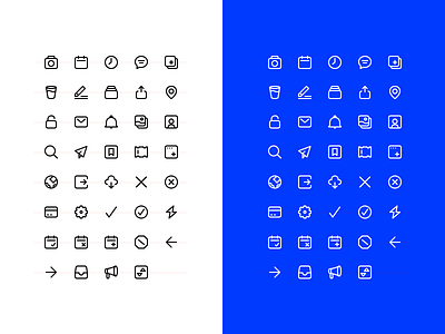 📷📆🕗💬🔲 24x24 2px icons design icon design icon set icons retina icons small icons ui user experience user interface ux