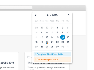 Mini-cal calendar calendar ui design interface ui user experience user interface ux