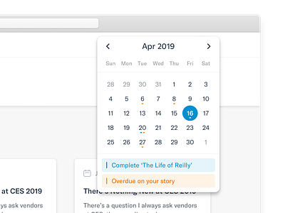 Mini-cal calendar calendar ui design interface ui user experience user interface ux