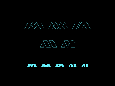 M branding design logo m m mark