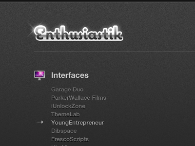 Enthusiastik 2010 enthusiastik gyllphish icon interface portfolio ui