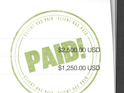 PAID! green invoice invoice template stamp