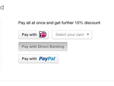 Pay with <strike>Paypal</strike> "The Devil". buttons clicked design dropdown hover ui ux web