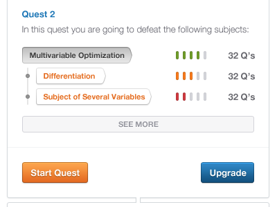 Multivariable Optimization blue buttons green orange tags ui white whitespace