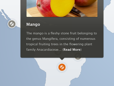 Mango™ blue dark design fruit mango popup ui web