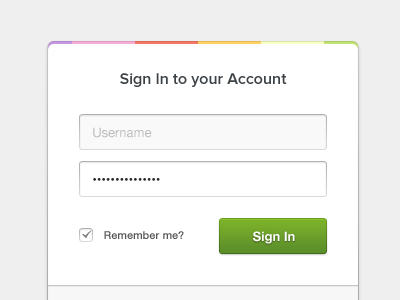 Sign in to your Account box design interface interface design login modal ui user experience ux