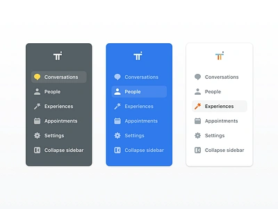 A graveyard of sidebar explorations app design designer icon design icons interface saas app sidebar ui ui user experience user interface ux