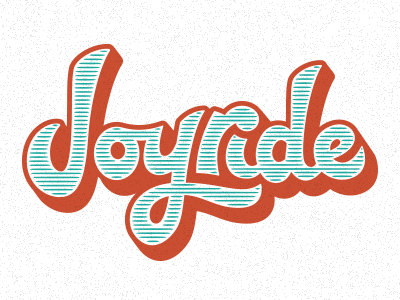 Joyride hand drawn illustration sketch typography
