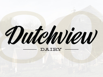 Dutchview branding dairy identity logo