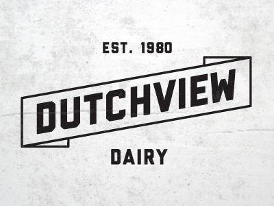 Dutchview branding dairy identity logo