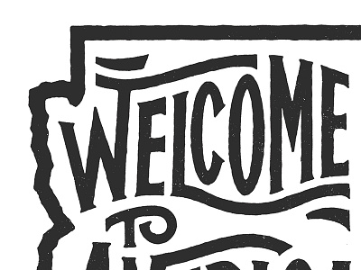 Welcome to America lettering type