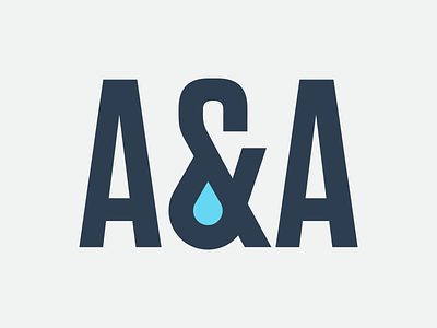 A&A branding droplet identity logo water