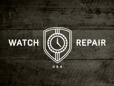 Watch Repair branding identity logo