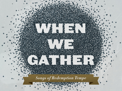 Gather dots lettering