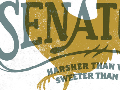 The Senators lettering music typography