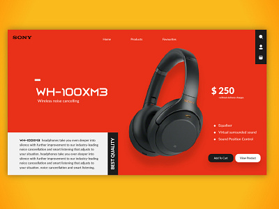 Sony Headphones brand brand identity branding minimal trend trendy ui uiux web webdesign website