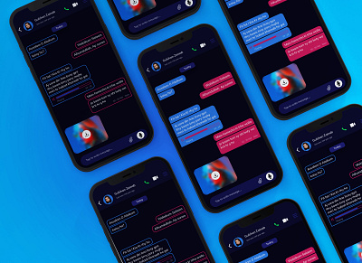 Chat Concept Design app app design brand chat app dark ui darktheme design messenger popular shot trend trendy ui ui design uidesign