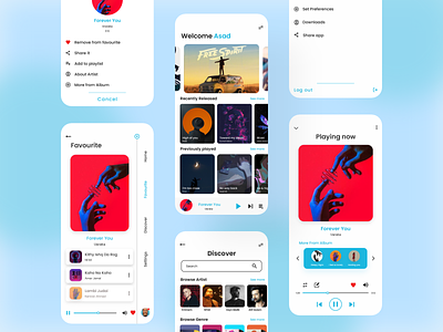 Music App Concept app branding design minimal music music app music player new popular shot trendy ui uidesign uiux
