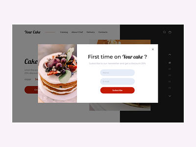 Pop-Up / Overlay. Daily ui 016 cake confectionery dayliui016 design designer dribbble invite invite minimal overlay popup ui uidesign ux uxdesign uxui uxuidesign web webdesign webdesigner website