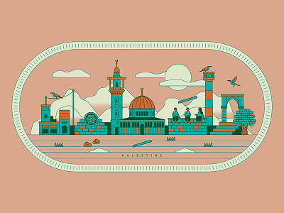 This is Palestine alquds illustration jerusalem landmark palestine