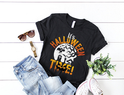 It's Halloween Time T-Shirt Design branding costume custom t shirts design graphic design illustration logo t shirt design vector