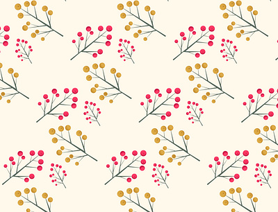 Autumn pattern with red and yellow rowan branch. background beautiful bloom blossom card decoration floral flowers leaf pattern pink spring summer texture wallpaper