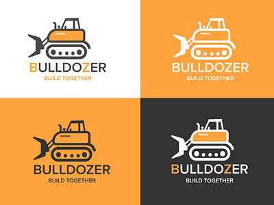 Bulldozer logo template