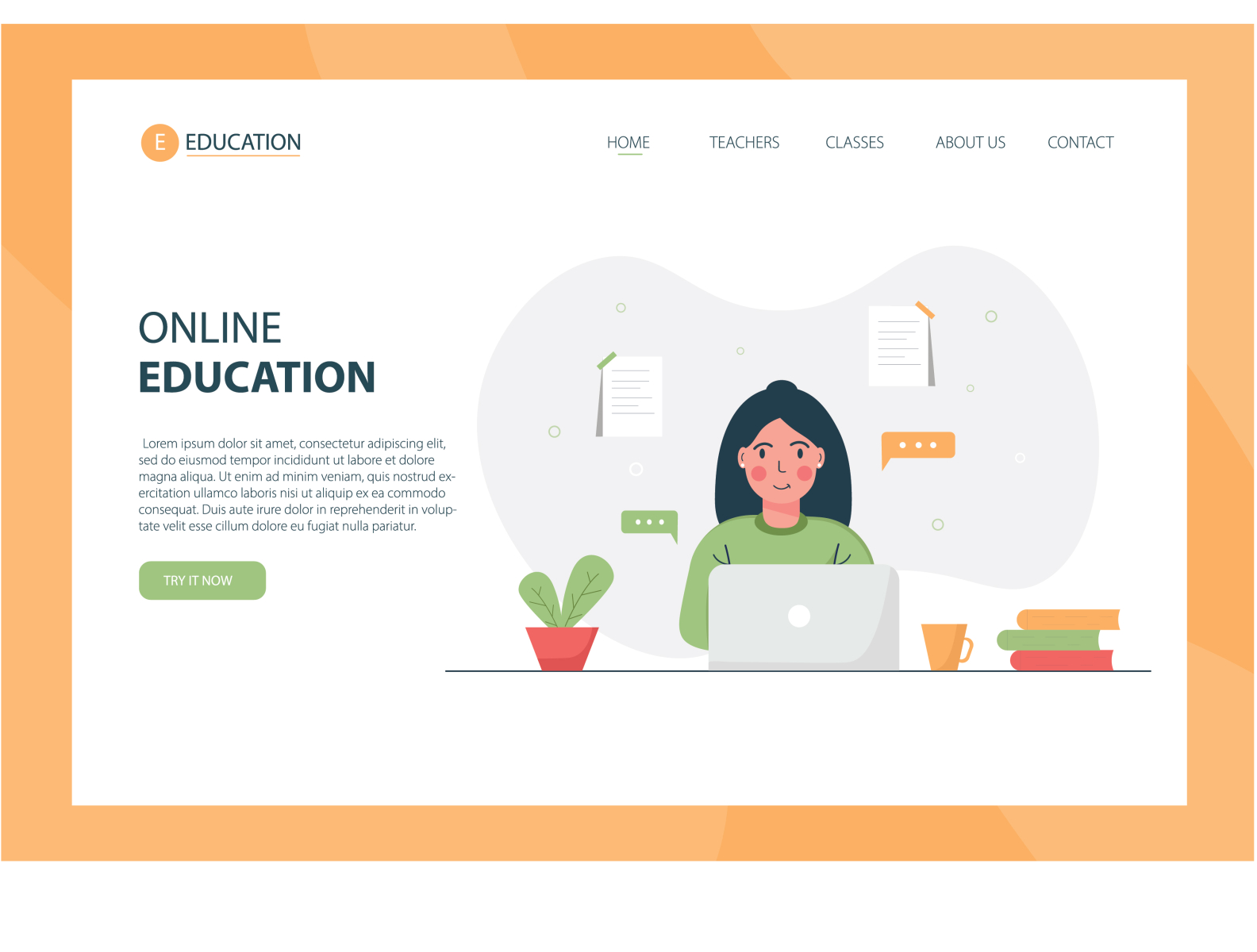 Landing page design. Online education by Ksu Wonder on Dribbble