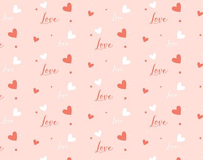 Love pattern heart love pattern print red textile