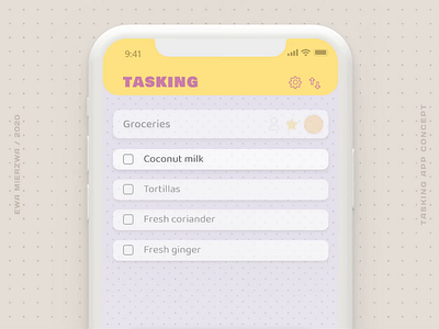 Tasking / To do List / App Concept adobexd animation check checkbox checklist gif interaction interface light list manager microinteraction motion protopie prototype sketch task todo todo app ui