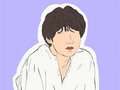 Kim Taehyung from BTS design illustration kim logo minimal vector