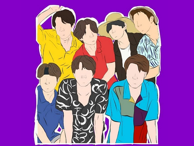 BTS art band bangtan boys bts celebrity color hot illustrating illustration illustrator jimin jungkook kim korea kpop media online star taehyung v