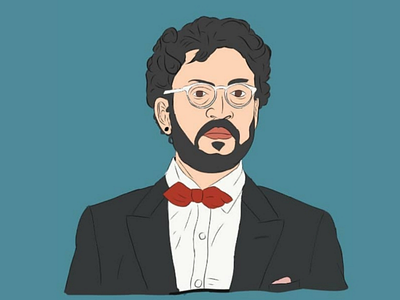 Irrfan Khan actor art bollywood celebrity color dead died hollywood illustrating illustration illustrator international irrfan khan legend media online rip star