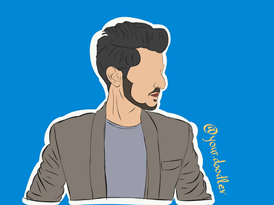 Darshan Raval art celeb celebrity color darshan raval illustrating illustration illustrator indian media music musician online singer star trending