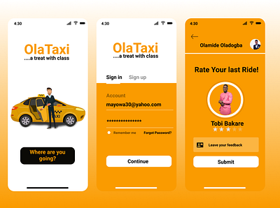 OlaTaxi andriodapp design illustraion logo mobile mobile app mobile design navigation sleek taxi taxi app taxi booking app taxi driver transport travel travel app ui ux ui design ux web