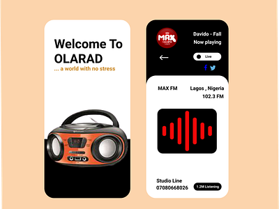 Radio Streaming App app application music musicapp radio radio app sleek soundwave streaming streaming app trending ui ux