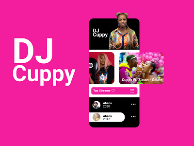 Cuppy application art concept design illustration music music app music art music player sleekdesign social streaming app trending ui ux