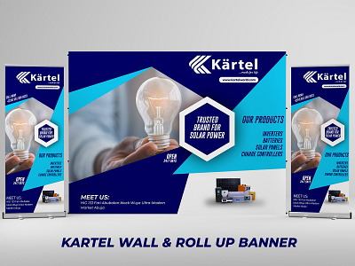 Kartel wall and roll up banner