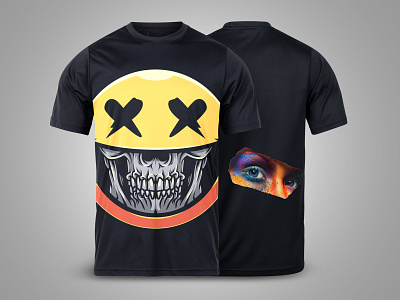 Smiling Skull T-shirt Design branding design illustration mock up skull sleekdesign trending ui ux