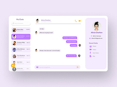 Direct Messaging 2020 chat dailyui flatdesign message ui uiux