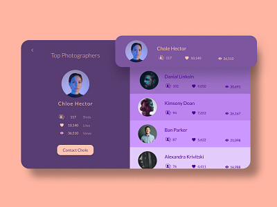 Leaderboard 2020 dailyui photographers purple simon ui