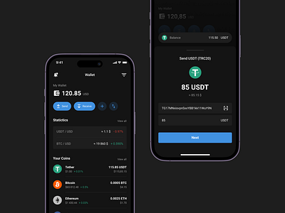 Crypto wallet app crypto ui ux wallet web