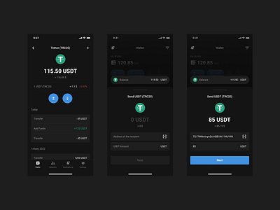 Crypto Wallet app crypto nft token ui ux wallet web