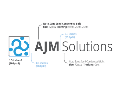 AJM Solutions Logo design logo