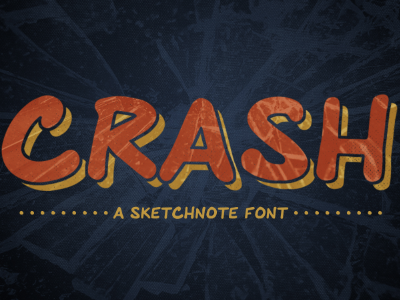 Crash Font comic font lettering sketchnotes type