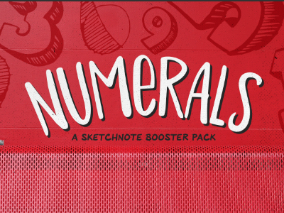 Numerals Illustration Pack illustration numbers numerals sketchnote type