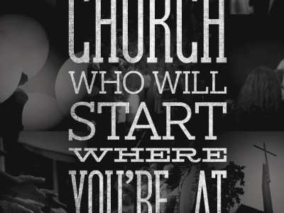 start where you're at at beginnings church design mission poster start typography vision where youre