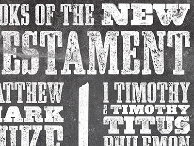 Bible Book Posters: New Testament bible book design new type