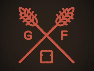 eat gf bread design gf gluten free hipster logo wheat