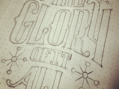 christmas type a - expanded christmas drawn glory sketch type